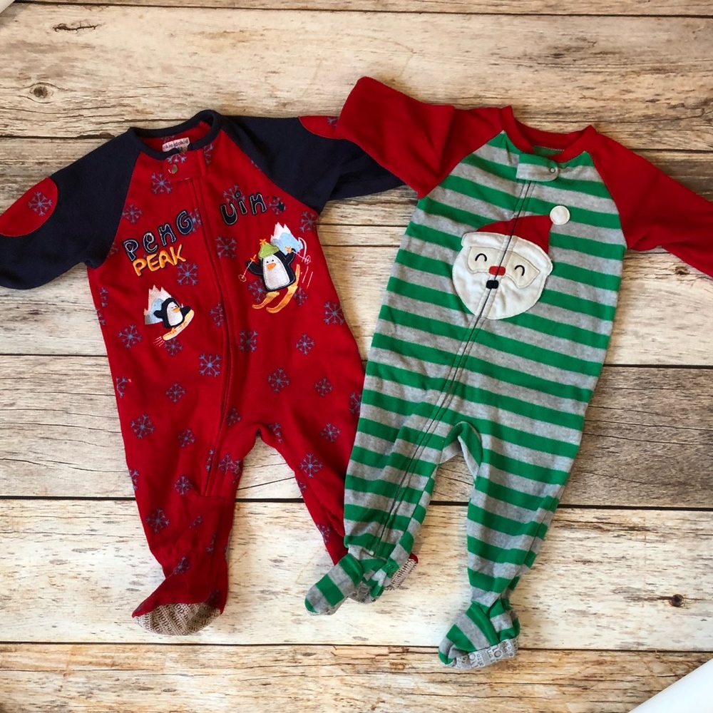 Footie holiday pj set of two size 12 months.